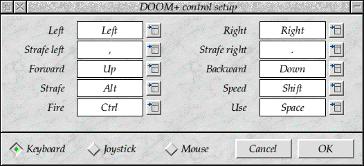 Control (keyboard) configuration