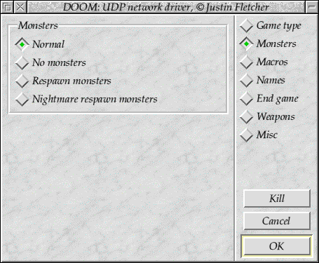 Network monsters configuration