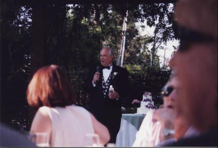 Clark gives a speech
