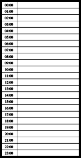 Hourly break down of a day