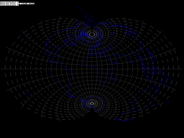 Poly-conic map, slightly brightened