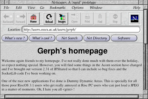 A fake Netscape application